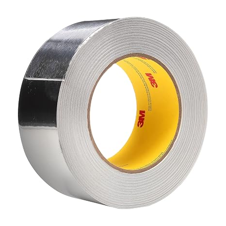 3M Aluminum Foil Tape 3380, Silver, 48 mm x 45 m, 3.25 mil, 1 Roll