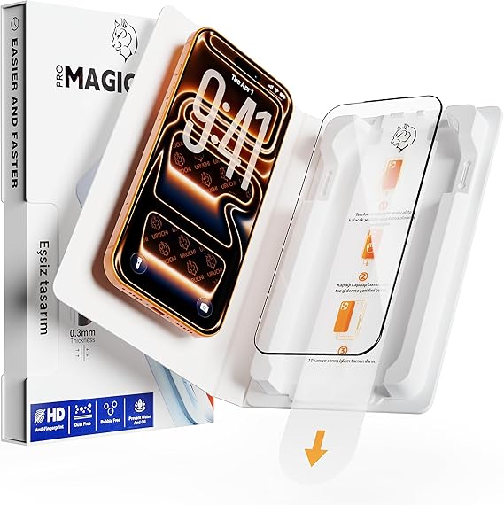 CAPPY [KOLAY KURULUM] iPhone 15 / iPhone 16 ile Uyumlu Ekran Koruyucu, Tam Kaplama Temperli Cam, Kabarcıksız ve Tozsuz Uygulama, 9H Çizilmez Koruma, HD Şeffaf, Siyah Çerçeve, Kılıf Dostu