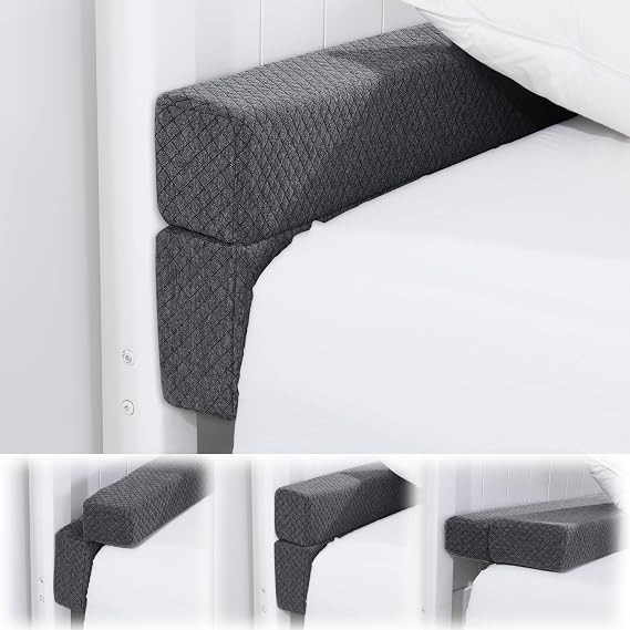Flodable Pillow for Headboard Gap,Bed Gap Filler Queen Size,Adjustable Bed Wedge Pillow for Headboard,Rectangular Bed Gap Filler,Foam Mattress Gap Filler(Gray,Queen)