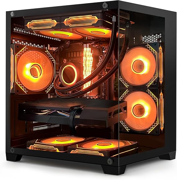 Gaming PC Desktop -Intel Core i5-13400F up to 4.6 GHz- GeForce RTX 3050 6GB- 32GB DDR4 3200MHz - 1TB PCIe+1TB SATA SSD- RGB Fans- Windows 11 -Black