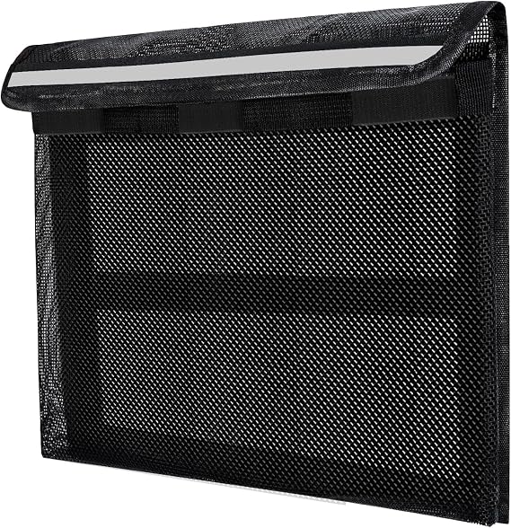 Boat Storage Bag, Boat Storage Caddy Organizer, Reflective Leak-Proof Mesh Bag with Lid, Adhesive Mount, 13.4"x9.8", for Gloves, Flashlight