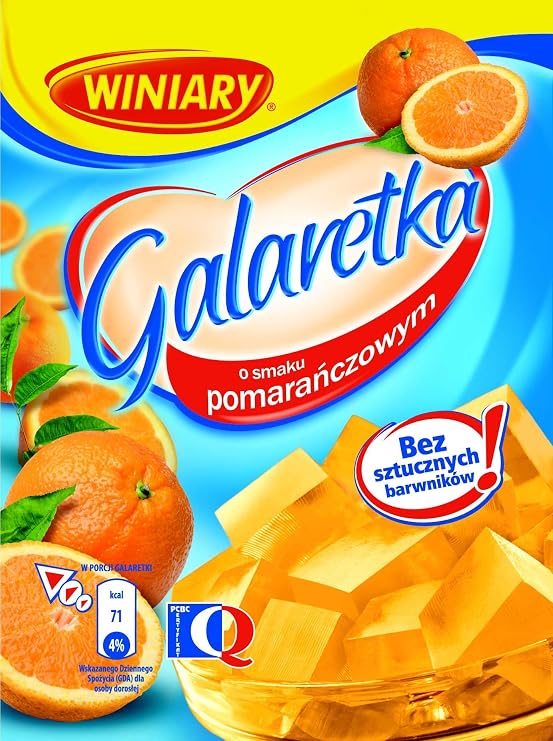 Polish Winiary Orange Soft Jelly - 3 Pack (Galaretka o Smaku Pomaranczowym)