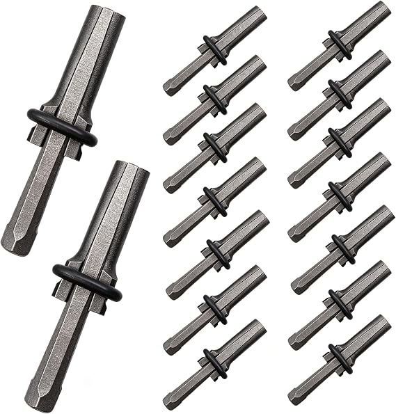 16 Pack Rock Splitting Wedges, 5/8 inch 40CrMo Steel Wedge and Feather Shims Set, Heavy Duty Stone Chisel Rock Hounding Tools for Concrete Stone Marble Granite Splitting