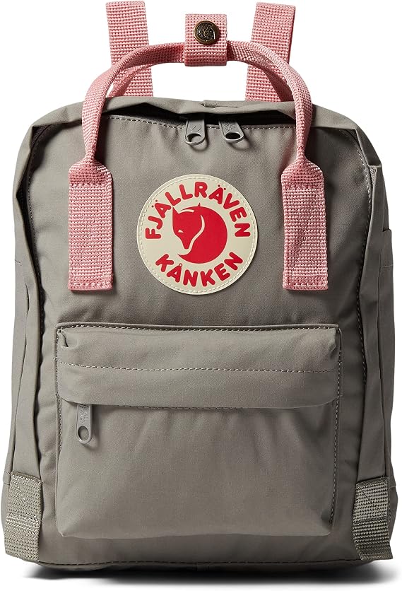 Fjallraven Kanken Mini Backpack - Compact Everyday Carry, Durable Vinylon Fabric - Travel, Fog/Pink