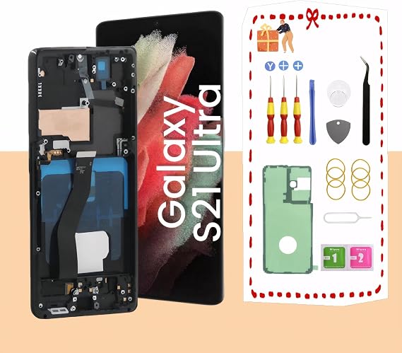 OLED for Samsung Galaxy S21 Ultra 5G Screen Replacement with Fingerprint