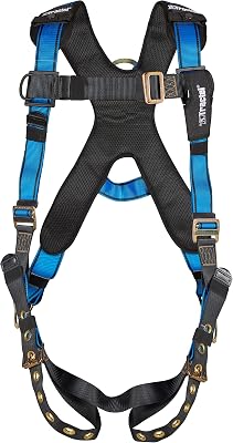 Tractel Fall Protection Safety Harness | Comfort Ladder Climbing Positioning Descent Industrial Fall Arrest Harness | Upper SternumSide D-Rings | AINSI OSHA | tracX AD742XLX | XL Size