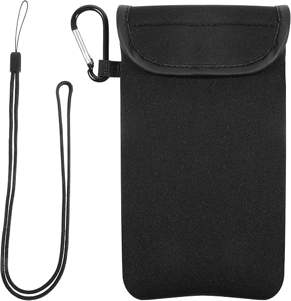 Universal 7 3.54 Inch Cell Phone Bag, Waterproof Neoprene Phone Sleeve Crossbody Bag Pouch Case with Lanyard Strap Hiking Travelling Mobile Phones Bags Pouch with Buckle Black