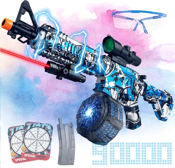 Large Gel Splat Blaster with 90,000, Automatic Gel Splat Blaster for Activities Outdoor Game