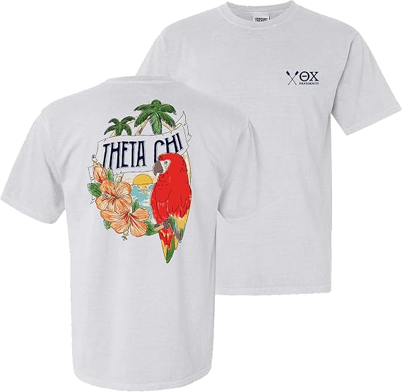 Theta Chi Fraternity Greek Comfort Colors Tropical Tee