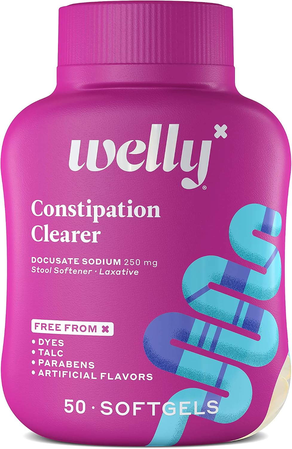 Welly Remedies | OTC Constipation Clearer | Stool SoftenerLaxative | Docusate Sodium | Medicine with Proven Active Ingredients