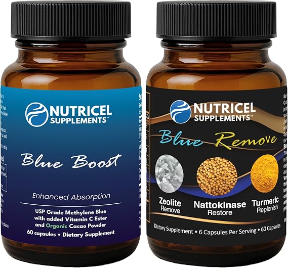 Nutricel Supplements Methylene Blue Capsules - Boost and Remove (2 Product Bundle)