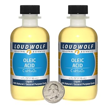 Oleic Acid / 8 Fluid Ounces / 2 Bottles / 100% Natural General Purpose Grade/Liquid