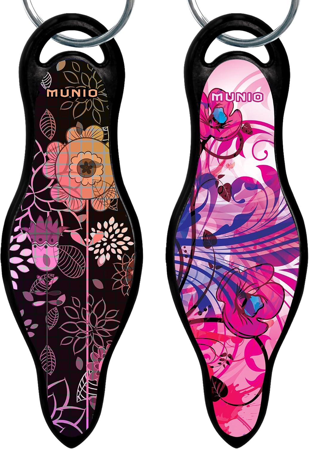 MUNIO Floral Collection: Self Defense Keychain Kit Pack - Modern Flowers & Spring Breeze Editions - TSA Approved, Airplane Legal Portable Safety Essentials - Made in USA