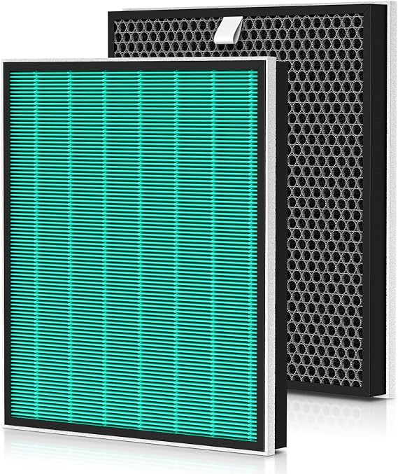 250/250S Replacement Filters for Coway Airmega 250 250S Max2 Air Purifier | Max 2 Green HEPA and Activated Carbon Filter Set for Pollen, Wildfire Smoke, Pet Dander, AP-1720-FP, 2 Pack