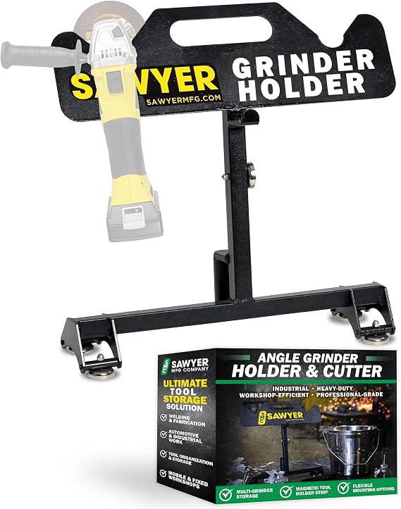 Sawyer Mfg Adjustable Angle Grinder Holder, Cutter Base Steel Bracket Tool