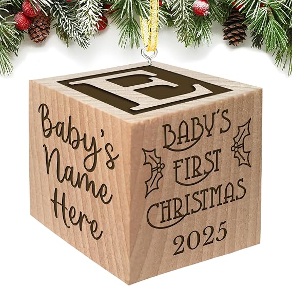 Baby's First Christmas Ornament 2025 (Personalized)