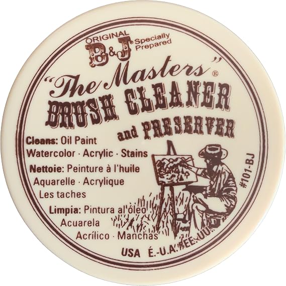 GENERAL'S The Masters Brush Cleaner and Preserver Non-Toxic Cleans & Restores Art Paint Brushes Removes Acrylic, Oil & Watercolor Paint 2.5 oz | Artist Brush Soap Removes Oil, Acrylic, Watercolor, Gouache and Tempera Paints Plus Ink, Dye, Stain, and Varnish