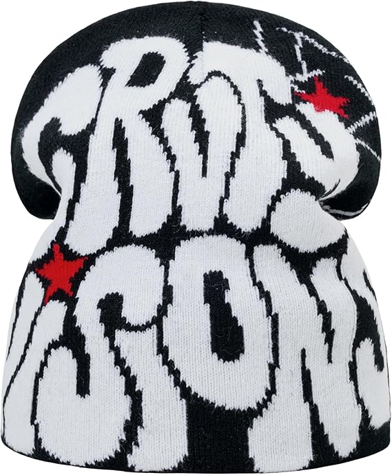 Y2K Beanie for Men Women Knitted Hat Winter Cap Gothic Spider Design Warm Casual Skullies Cold Weather Knit Outdoor