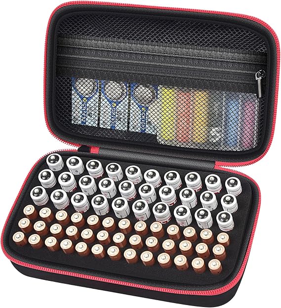 ALKOO Battery Organizer Storage Case Hold for 69+ Batteries