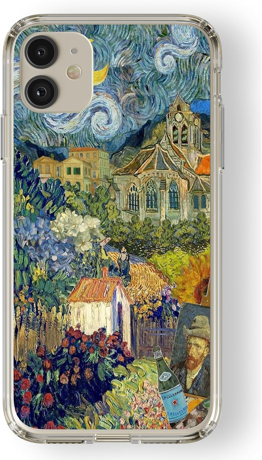 Multitronic iPhone 11 Compatible Van Gogh Collage Design Printed Transparent Case
