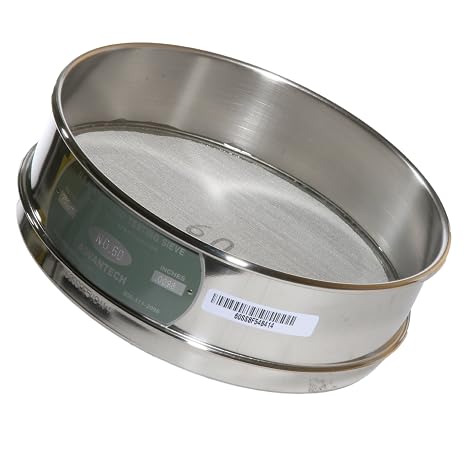 ADVANTECH - 60SS8F Advantech Stainless Steel Test Sieves, 8" Diameter, #60 Mesh, Full Height