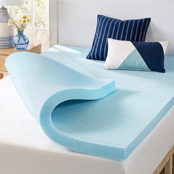 Best Price Mattress 3 Inch Ventilated Memory Foam Mattress Topper, Cooling Gel Infusion, CertiPUR-US Certified, Dorm Essentials, Queen