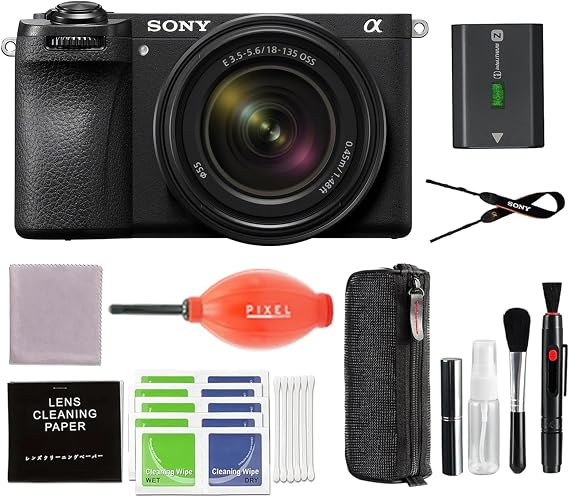 Sony Alpha a6700 Mirrorless Camera with 18-135mm Lens Bundle with Pixel Advanced Accessories | Sony a6700