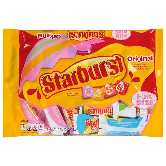 Mars Wrigley (1 bag) Easter Original Starburst Candy Mix - Cherry, Orange, Strawberry, Lemon - 10.58 oz / 299.9 g