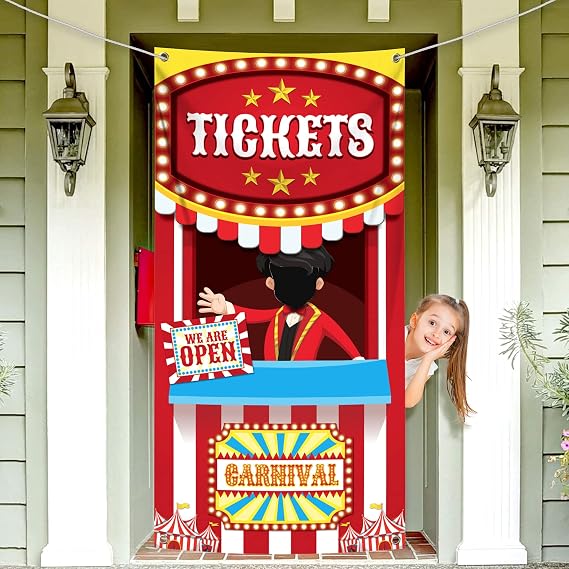 KatchOn, Carnival Ticket Booth Stand Banner - 72x36 Inch, Carnival Decor