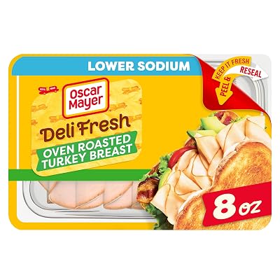 Oscar Mayer Deli Fresh Oven Roasted Turkey Breast with 34% lower sodium, 8 oz Pack