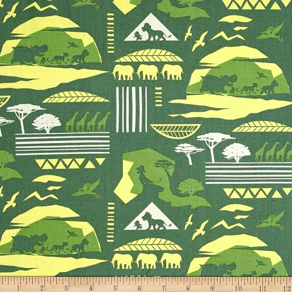 Camelot Quilt Fabrics Quilt Fabric Disney Lion Guard Savannah Sage Quilt Fabric by The yd