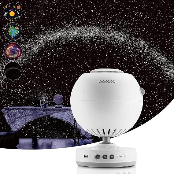 Star Projector, POCOCO Galaxy Lite Home Planetarium Galaxy Projector with Real Starry Skylight Presentation, Galaxy light projector for Home decoration, Night Light Ambiance