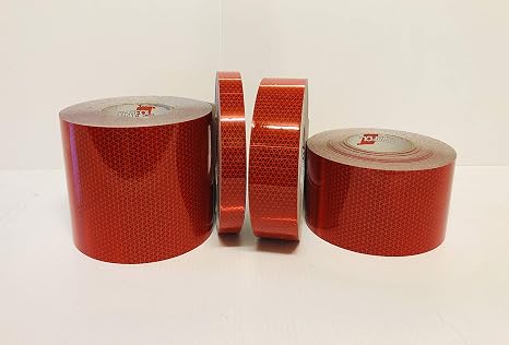 Oralite V98 Red Reflective Tape Reflexite Orafol Prismatic Safety Tape 1", 2", 4", 6"