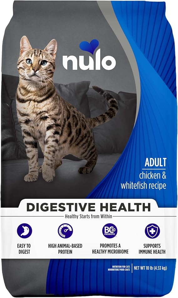 Nulo Digestive Health Adult Cat Chicken & Whitefish 10LB Bag