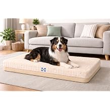 Sealy Sculpted Faux Fur Memory Foam Crate Mat, Small Tan