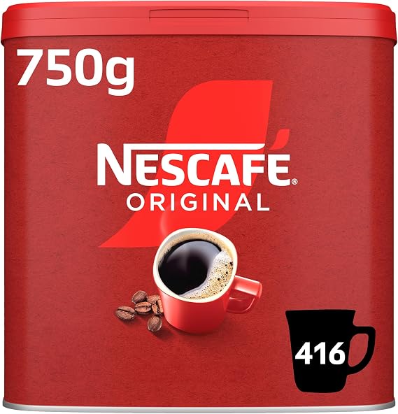NESCAFÉ Original Instant Coffee 750g Tin | Delivers a rich, full-flavoured blend with a smooth aroma for commercial kitchens, offices, and catering events.