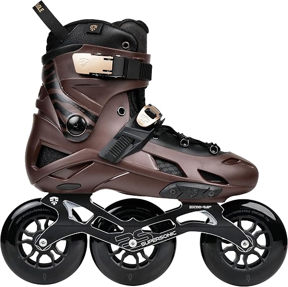 Flying Eagle Skates - F110 Eclipse Plus Tri Adult Inline Skates Men and Women - Hard Boot Skating Shoes with Breathable Liner, Adjustable Adult Skates for Men, Skates for Women