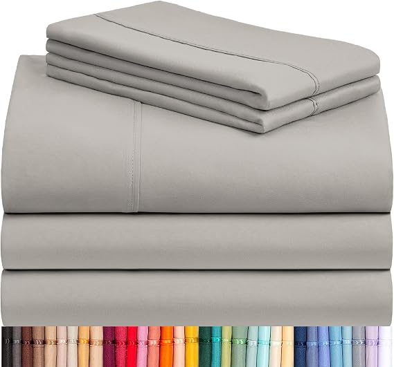 Split King Sheets for Adjustable Bed, Soft Deep Pocket Bed Sheets Set, 5PC