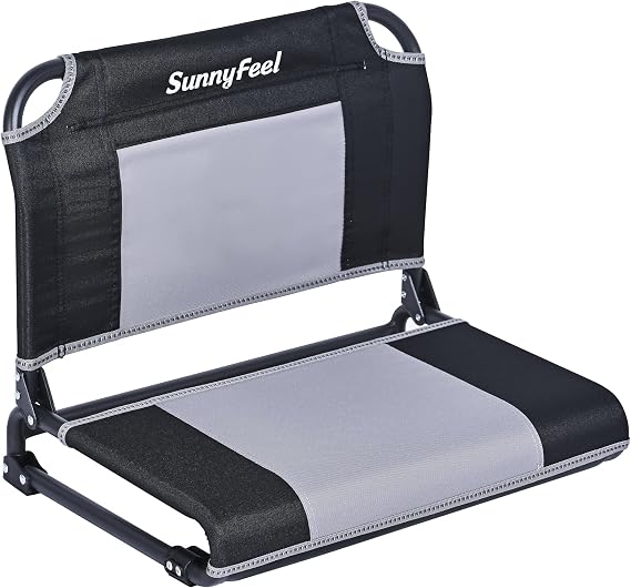 SUNNYFEEL Oversized Stadium Seat for Bleachers with Back Support Extra Wide, Bleacher Stadium Seats Chairs with Backs Portable Bleachers Seat with Hook for Sports Events Baseball Soccer Benches