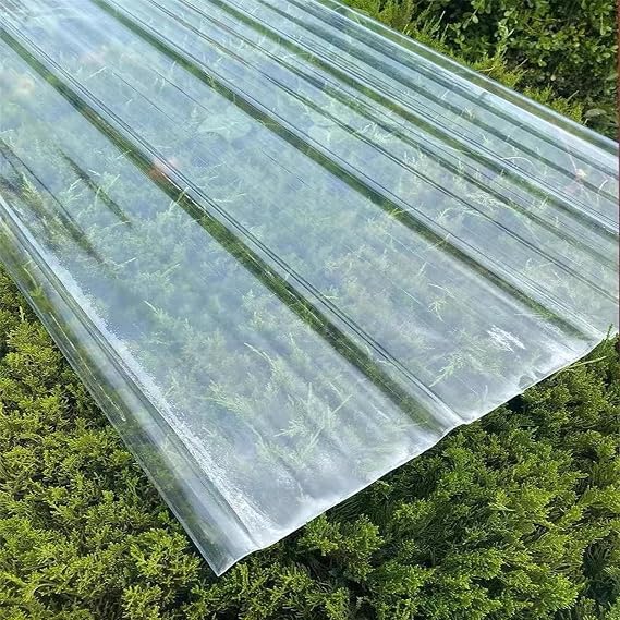 Rainproof Clear Roof Sheet,Soundproof Corrugated Roofing Sheet,1.2mm FRP Daylighting Plate 1/3/5/6/9/12/16 Pcs Replacement Shed Panel,for Roof,Carport,Greenhouse Sheets (0.9x1.4m/35x55in,6 Pcs)