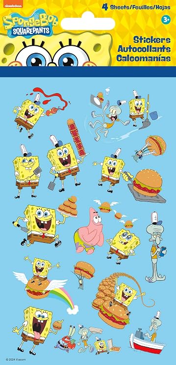 Nickelodeon - Spongebob - Classic Standard Stickers - 4 Sheet