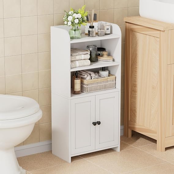 Homhedy Small Bathroom Storage Cabinet, Toilet Paper Storage Cabinet