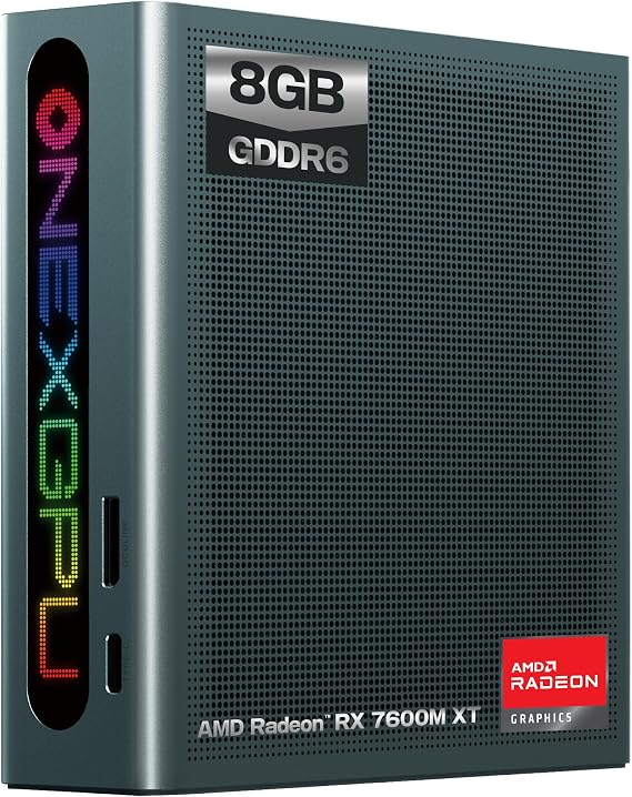 ONEXPLAYER ONEXGPU Lite Portable eGPU External Graphics Board USB4/OCulink Connection, HDMI/DisPlayPort Video Output Radeon RX 7600M XT GDDR6 8GB