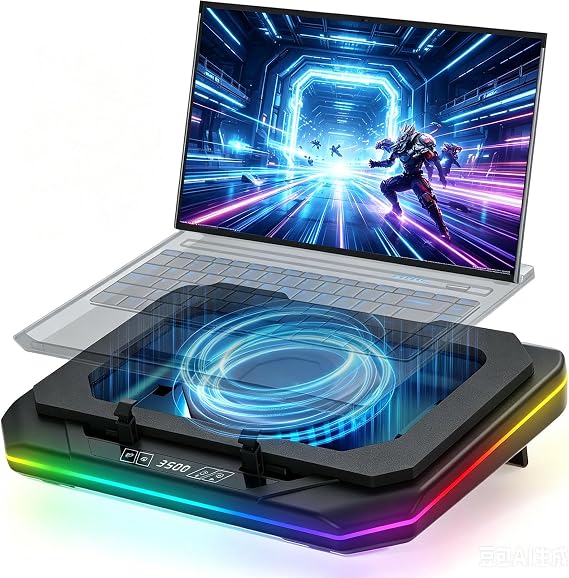 Cooling Pad for Acer Nitro 5 14 17 16/16 AI/16S AI V 16S AI/14 AI/15 AI | 16 AI 17 A 18 AI I14-18 inch Gaming Laptop,Cooler with Ultra Powerful Booster Turbo Cooling Fan,6 RGB Light Mode,Touch Start