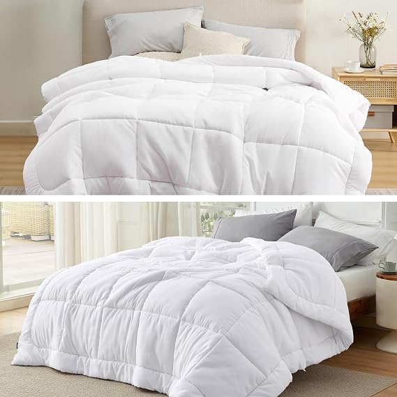Bedsure One Oversized King Duvet Insert,and One Oversized King Comforter
