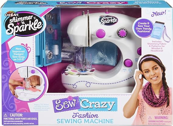Sew Crazy Sewing Machine w/Magic Sequin Headband New
