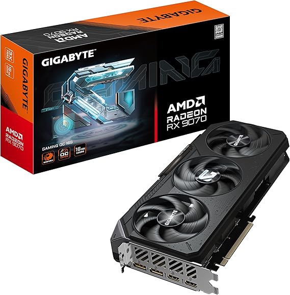 GIGABYTE Radeon RX 9070 Gaming OC 16G Grafik Kartı - 16 GB GDDR6, 256 Bit, PCI-E 5.0, 2700 MHz Çekirdek Frekansı, 2 x DisplayPort, 2 x HDMI, GV-R9070GAMING OC-16GD