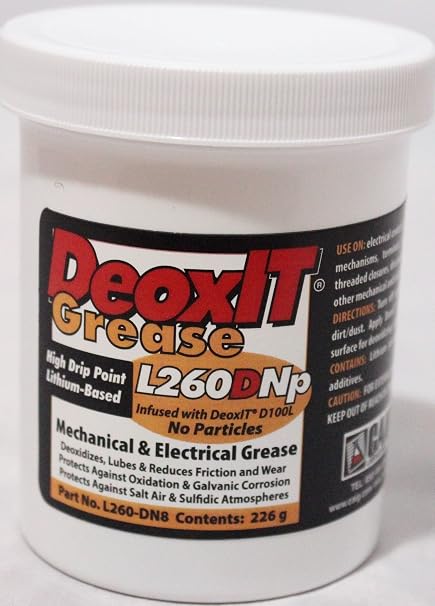 Deoxit L260DNp Plus Mechanical and Electrical Grease - Infused with DeoxIT D100L to Help Break up Oxidation - 226g jar