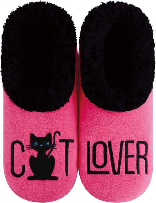 Snoozies Pairable Cat Slipper Socks Funny