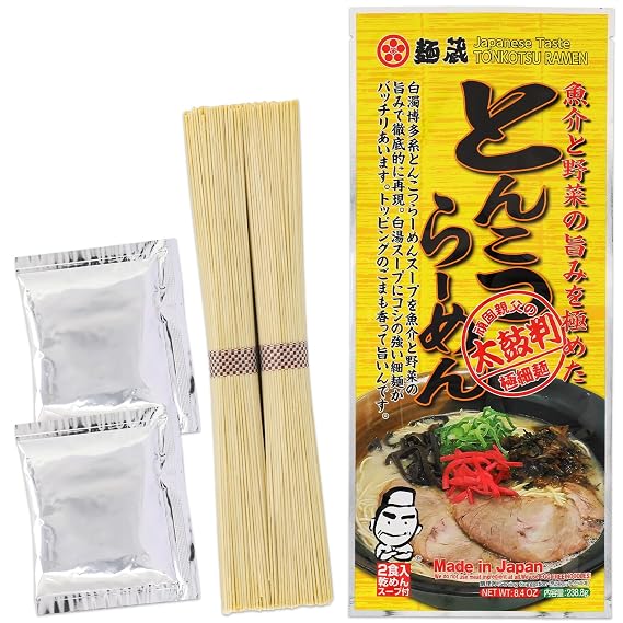 KURATA FOODS From Japan Tonkotsu Ramen Noodles | Easy to cook | Japanese-Style Savory Ready Meal | No Added MSG 8.4oz2 Servings